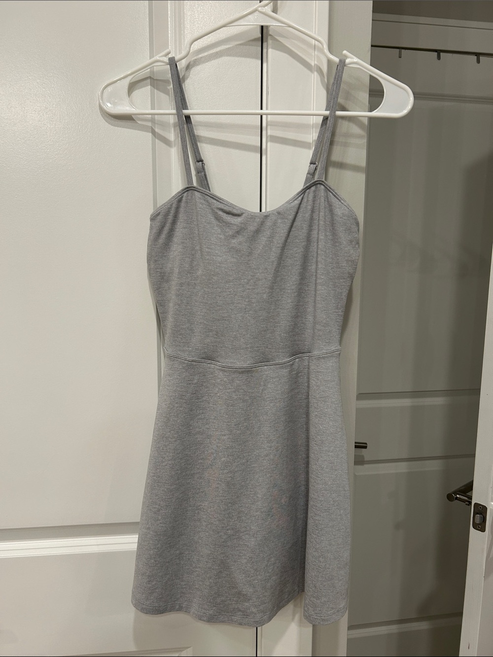 Women's Gray Spaghetti-Strap Athletic Dress